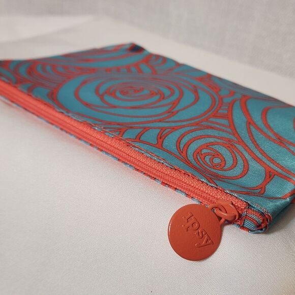 5/$20 Ipsy Cosmetic Makeup Travel Organizer Purse Organizer Blue Orange - Picture 5 of 7